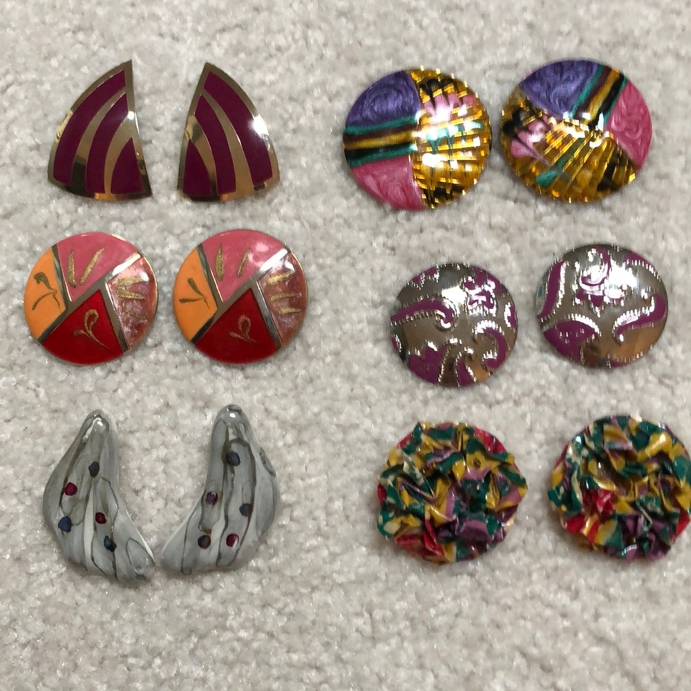 6 pr Pierced Earrings